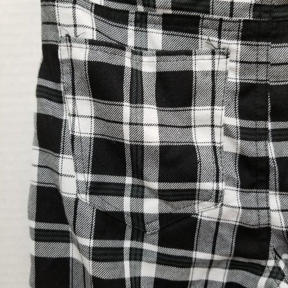 Almost Famous pants 0 plaid check gingham bell bottom flare boho hippie retro - Picture 9 of 16